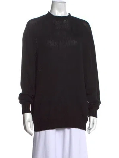 Pre-owned Palm Angels Mock Neck Sweater In Black