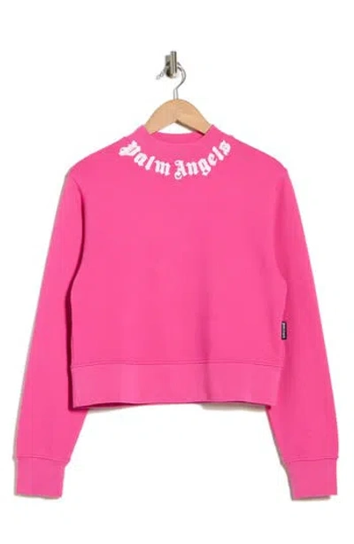 Palm Angels Mock Neck Sweater In Pink