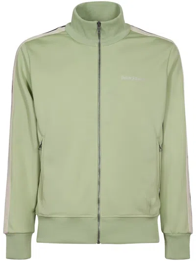Palm Angels Modern High Collar Jacket In Green