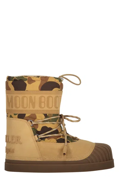 Palm Angels Moncler  X Moon Boot Snow Boots In Brown