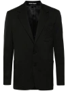 Palm Angels Single-breasted Twill Blazer In Black  