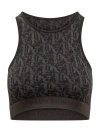 PALM ANGELS MONOGRAM BRA TOP