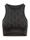 Palm Angels Monogram Bra Top In Black
