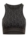 Palm Angels Monogram Bra Top In Black