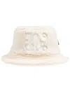 Palm Angels Logo Embroidered Bucket Hat In Neutrals