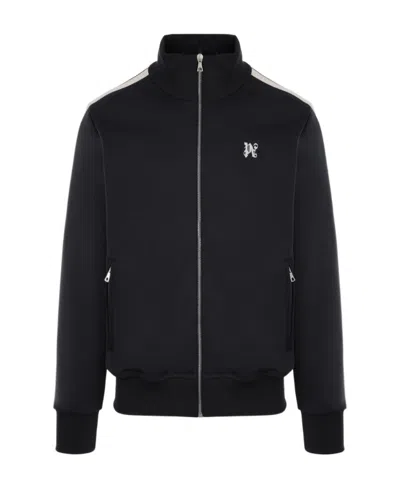 PALM ANGELS PALM ANGELS LOGO EMBROIDERED ZIPPED JACKET