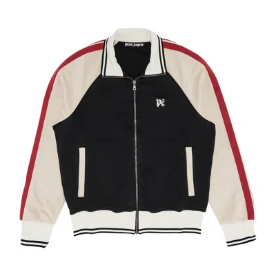 Pre-owned Palm Angels Monogram Colorblock Track Jacket 'black/light Red'