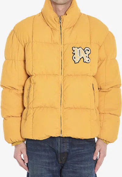 PALM ANGELS MONOGRAM CORDUROY PUFFER JACKET