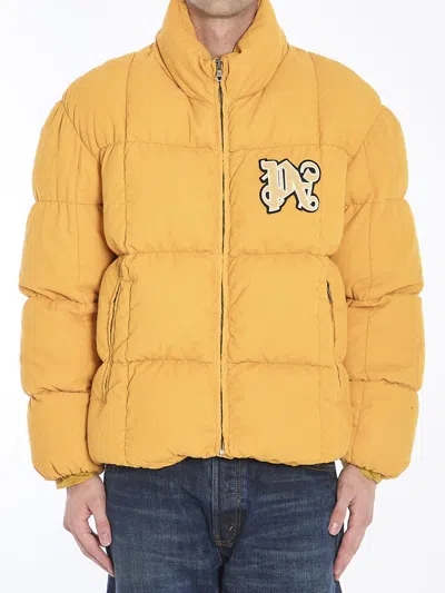 PALM ANGELS MONOGRAM CORDUROY PUFFER JACKET