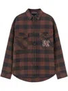 Palm Angels Monogram-print Checked Shirt