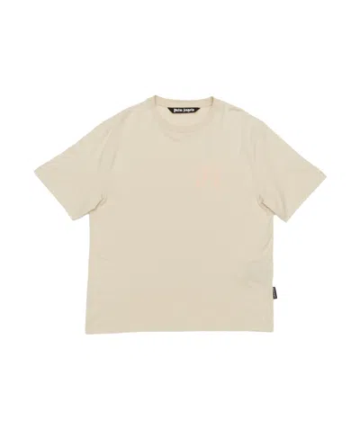 Palm Angels Monogram Crewneck T-shirt In Nude