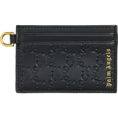 Palm Angels Monogram Debossed Card Case In Black