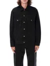 Palm Angels Men's Monogram Denim Jacket In Black