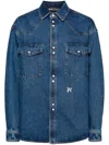 PALM ANGELS PALM ANGELS MONOGRAM DENIM SHIRT