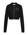 Palm Angels Monogram-appliqu� Zip-up Sweatshirt In Black