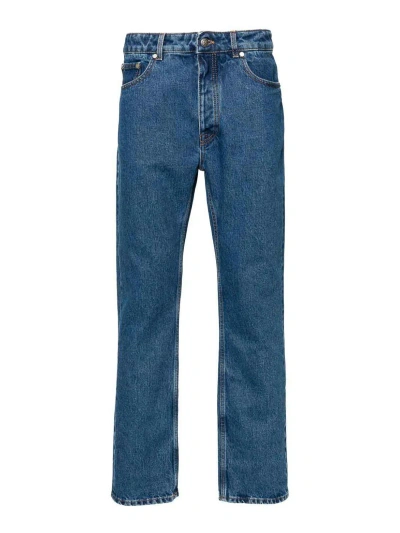 PALM ANGELS MONOGRAM-EMBOSSED STRAIGHT-LEG JEANS
