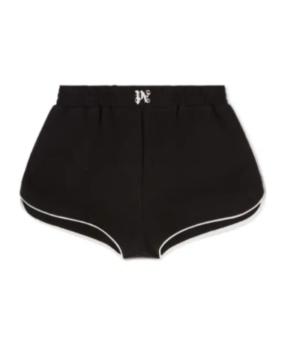 Palm Angels Monogram Embroidered Boxer Shorts In Black