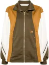 Palm Angels Colorblocked Logo Track Jacket In Brown