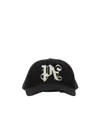 Palm Angels Baseball Cap In Cotton Gabardine In Black