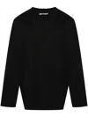 Palm Angels Monogram-embroidered Cotton T-shirt In Schwarz