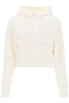 PALM ANGELS MONOGRAM EMBROIDERED CROPPED HOODIE FOR WOMEN'S SS24 SEASON