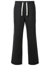 Palm Angels Monogram Drawstring Cargo Pants In Black Off