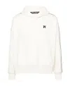 Palm Angels Monogram Embroidered Hooded Sweatshirt In White