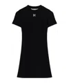 Palm Angels Mini Abito Con Monogram In Black