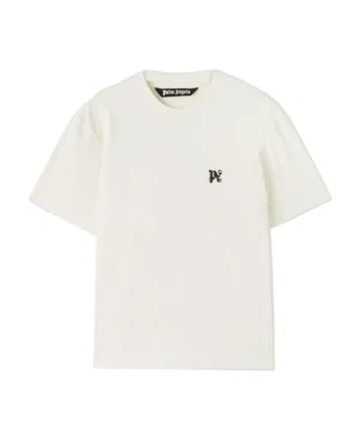 Palm Angels Monogram-embroidered Pack Of Three Crewneck T-shirt In White