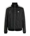 Palm Angels Monogram-embroidered Padded Bomber Jacket In Black