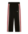 Palm Angels Monogram Embroidered Side Stripe Detailed Track Pants In Black