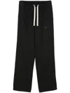 PALM ANGELS PALM ANGELS MONOGRAM EMBROIDERED SWEATPANTS CLOTHING