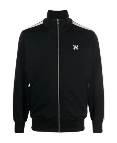 PALM ANGELS PALM ANGELS MONOGRAM EMBROIDERED ZIPPED JACKET