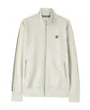Palm Angels Monogram Embroidered Zipped Jacket In White