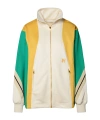 Palm Angels Monogram Colorblock Track Jacket In White