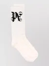 Palm Angels Monogram Jacquard Ankle-length Cotton Blend Socks