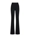 Palm Angels Monogram-jacquard Knitted Flared Trousers In Black