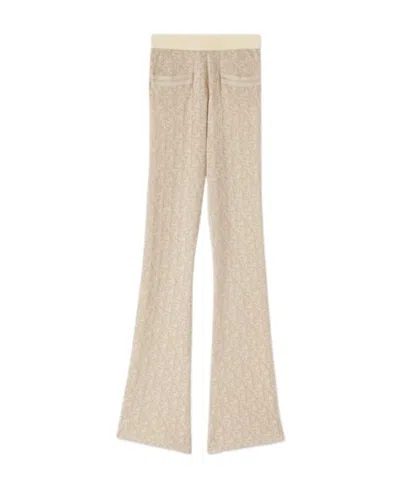 PALM ANGELS PALM ANGELS MONOGRAM JACQUARD KNITTED PANTS