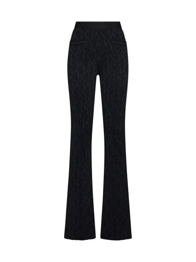 PALM ANGELS MONOGRAM-JACQUARD KNITTED TROUSERS