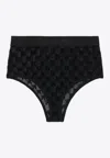 Palm Angels Monogram Jacquard Lace Briefs In Black