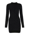 Palm Angels Monogram-jacquard Mini Dress In Black