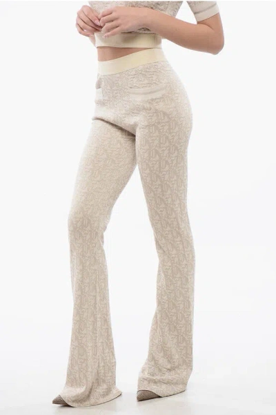 PALM ANGELS MONOGRAM JACQUARD PANTS WITH LOGOED BAND