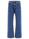 Palm Angels Monogram-embroidered Wide-leg Jeans