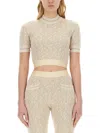Palm Angels Monogram Jersey In Neutral