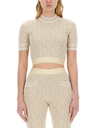 Palm Angels Monogram Jersey In Neutral