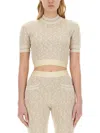 Palm Angels Monogram Jersey In Neutrals