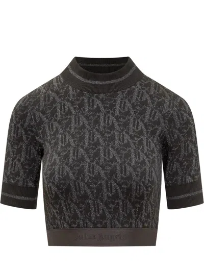 PALM ANGELS PALM ANGELS MONOGRAM JERSEY TOP