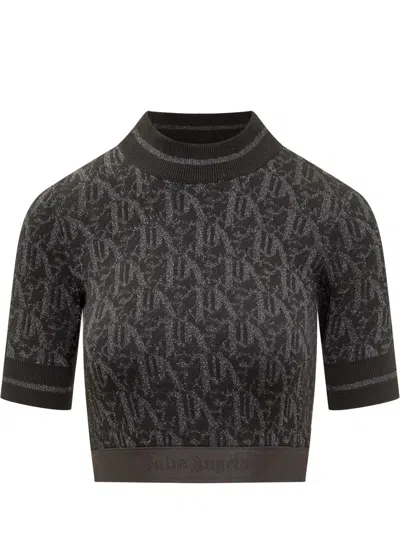 PALM ANGELS PALM ANGELS MONOGRAM JERSEY TOP