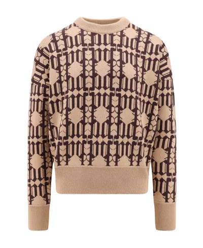 PALM ANGELS PALM ANGELS MONOGRAM KNITTED SWEATER