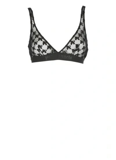 PALM ANGELS MONOGRAM LACE TOP